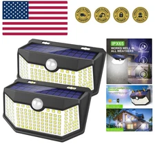 Solar Lights Outdoor 120 LED with Lights Reflector and 3 Lighting Modes, Moti...