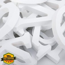 HOZEON 56pc White Wooden Alphabet Letters, Wall Decor, Party, Children