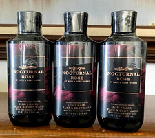 3 Bath Body Works NOCTURNAL ROSE Men s 3-IN-1 Hair Face Body Wash 10 fl oz