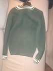 NWT LACOSTE Mens Green COMIC PATCH Wool V Neck Sweater Varsity Tennis Size XL — photo 3