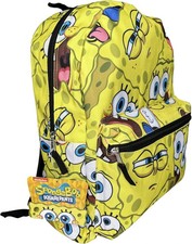 SpongeBob SquarePants 16" Kids Backpack/Bookbag Nickolodean Fast Forward NWT
