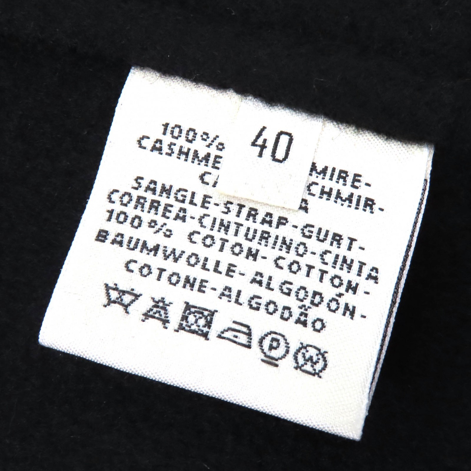 HERMES Best Serie Button Long Gilet Black White cashmere Women 40 thumbnail 7