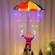 Christmas Decorations Lights Outdoor, Waterproof 3D Parachute Lights with San...