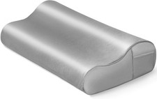 Thickened Satin Pillowcase for Contour Pillows, Cervical Pillow Case with Grey