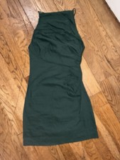 Zara Women's Green Midi Summer Dress Size EUR Small With Zip At Back