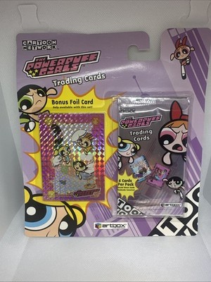 Powerpuff Girls Exclusive Bonus Foil Card & 2x Sealed Packs On Blister 2000 NEW!