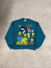 Vintage Tweety Bird Sweatshirt Mens Large Warner Bros Whatever Looney Tunes 90s