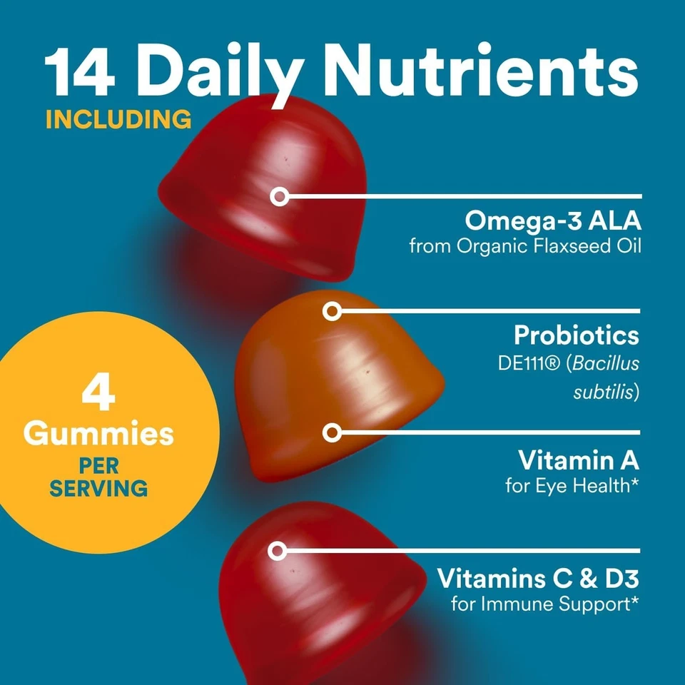 Gomas multivitamínicas masculinas SmartyPants - Fórmula melhorada Omega 3 - EXP 04/2026 - Imagem 3 de 4