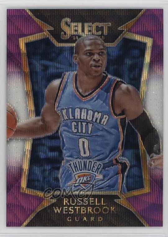2014-15 Panini Select Concourse Purple & White Prizm Russell Westbrook #78