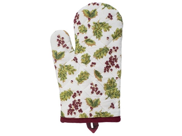 H&H Ofenhandschuh Aus Dekoriertem Wildberry Baumwolle Und Polyester Cm 17X27-image
