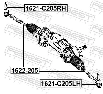 FEBEST 1622-205 Axialgelenk Spurstange passend für MERCEDES-BENZ GLC (X253) - Bild 4 von 4
