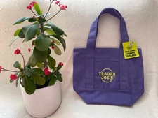 Limited Trader Joe's Mini Halloween purple Canvas Tote Bag - SHIPS TODAY 🎃