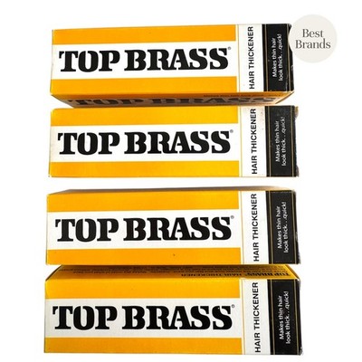4 Tubes Top Brass Hair Thickener Cream 3oz Ea. Made in Jamaica License Revlon