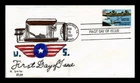 US COVER CHINA CLIPPER TRANSPACIFIC AIR MAIL FDC HAND DRAWN HAND COLORED CREASED