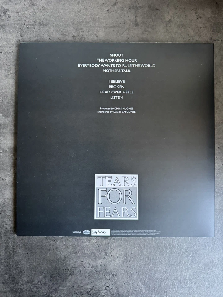 Tears For Fears Songs From The Big Chair Blood Records Limited Edition Vinyl - Image 3 of 4