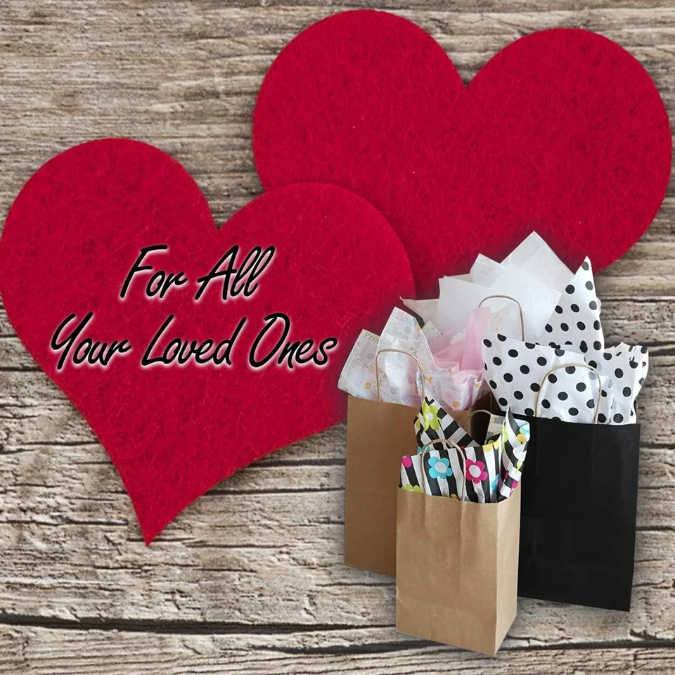 Bolsas de regalo de papel Kraft con asas 8x4,5x10 25 piezas bolsas de regalo marrones a granel medianas... Foto 4 de 4