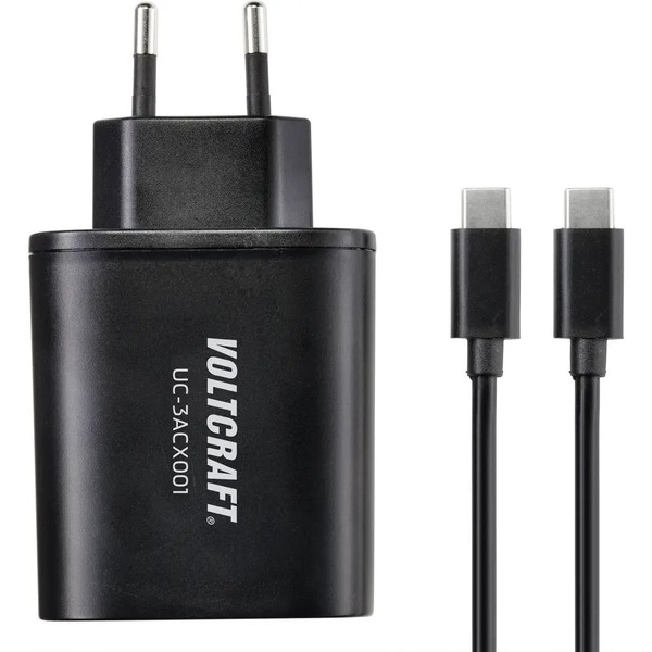 Voltcraft UC-3ACX001 USB LadegeräT 38 W 2X USB-A, 1X USB-C® USB PD Schwarz-image