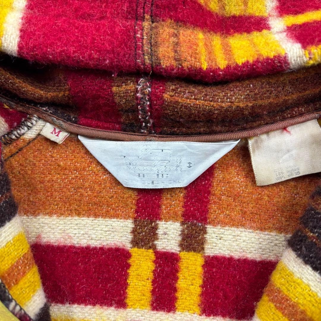 Woolrich 70s Native Pattern Wool Nylon Blanket Pa… - image 2