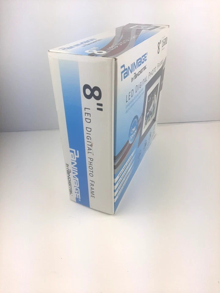 PANIMAGE by PANDIGITAL 8" LED Glass & Wood Digital Photo Frame - 1600 Photos NEW - Image 3 of 4