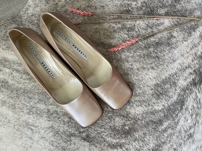 Fratelli Rossetti Light Pink leather pumps with a square toe SZ37.5 US8 
