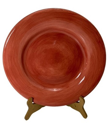 Tabletops Unlimited Espana Rust Handpainted Dinner Plate 12.5  Lot Set Of 4 EUC