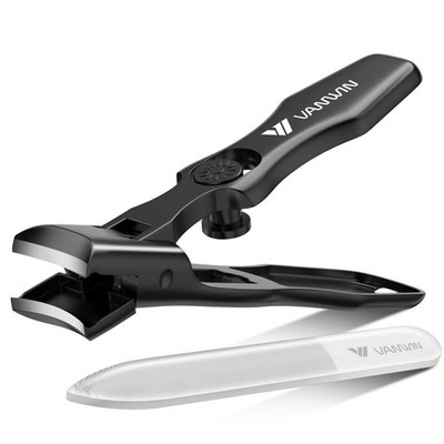 German Nail Clippers for Men Thick Nails, VANWIN Toenail Black 