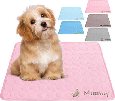 #ad Personalized Dog Cooling Pad for Dog Cats Kennel Ice Silk Portableamp;Washable Mat $9.99
