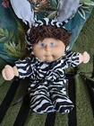 vintage Cabbage patch kid hasbro pre school boy with freckles in zebra suit