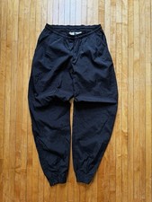 VTG 90s Nike Windbreaker Jogger Sweatpants Black Mini Swoosh Unisex Sz. M