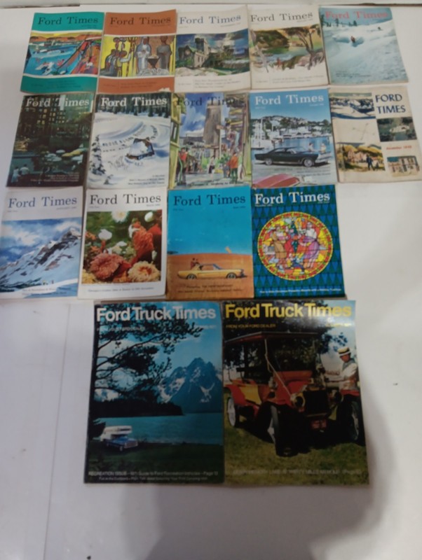 16 Vintage Ford Times And Ford Truck Times Magazine Lot Of 16, 1960's, 70's