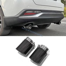 For Toyota Venza 2021-2024 Rear Tail Exhaust Muffler Tip Pipe Carbon Fiber Steel