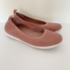 WOMEN'S Size US 8M-Clarks Cloudsteppers Ayla Paige Mauve Knit Slip on Flats