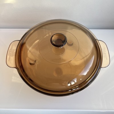 Vision Corning France Braunglas Auflaufform und Deckel 20 cm