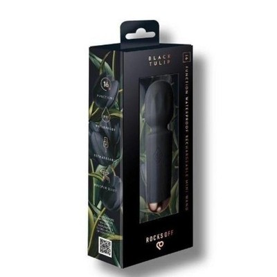 Rocks Off Black Tulip Rechargeable Mini Wand Vibrator 16 Functions
