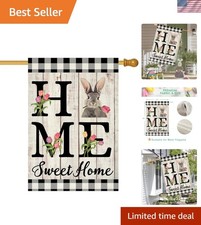 Bright and Durable Double-Sided Easter Flag 28x40 – Porch & Garden Charm