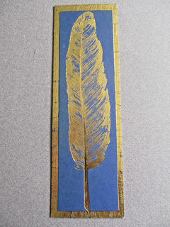 BOOKMARK Turnowsky's Art Feather Blue & Gold
