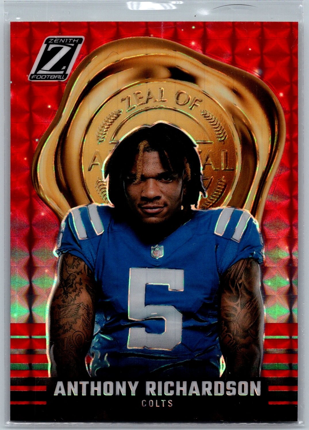 2023 Panini Zenith - Zeal of Approval Anthony Richardson #26 Red (RC)