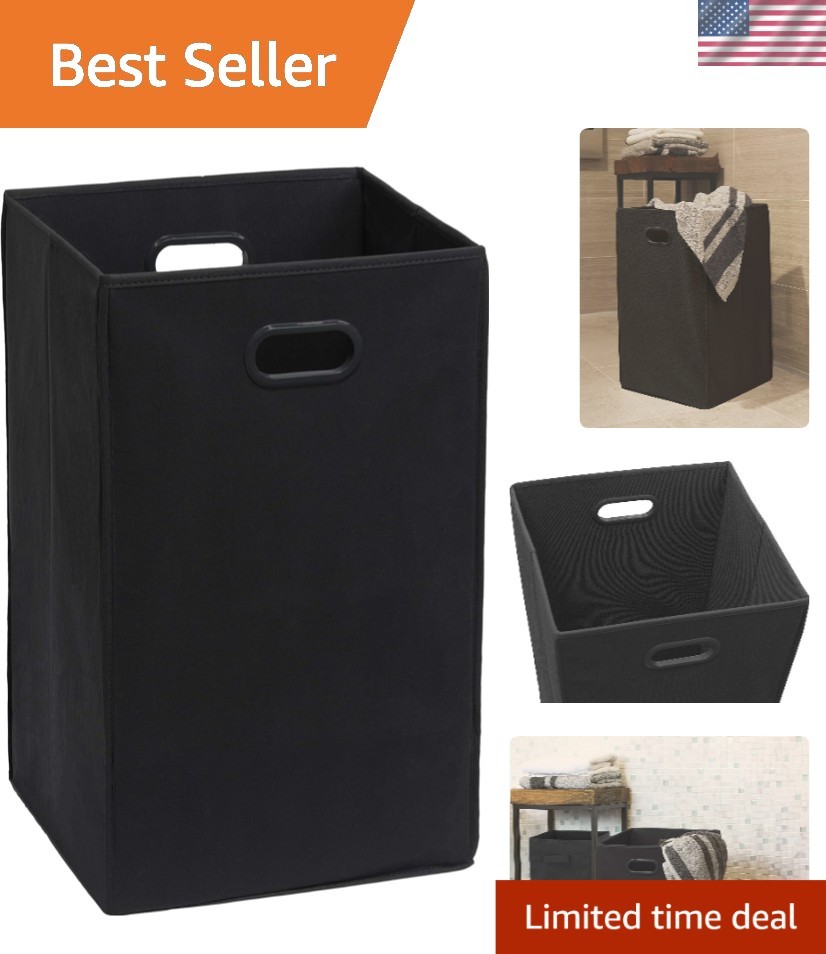 Stylish Foldable Laundry Hamper with Handles – 44L for Home Organization