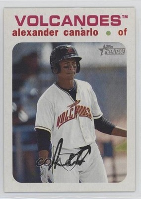 2020 Topps Heritage Minor League Edition White 26/50 Alexander Canario #5 4e9