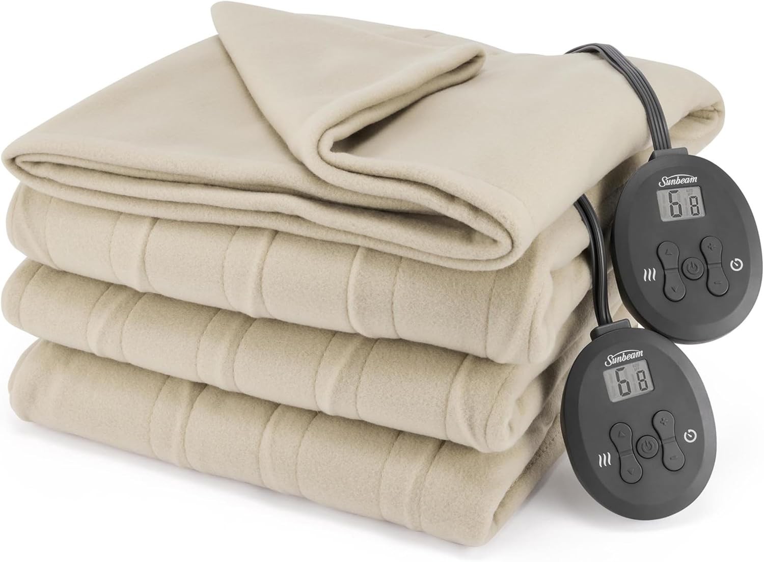 Electric Heated Blanket Full Size Fleece Indigo Washable Fast Heat Auto Off