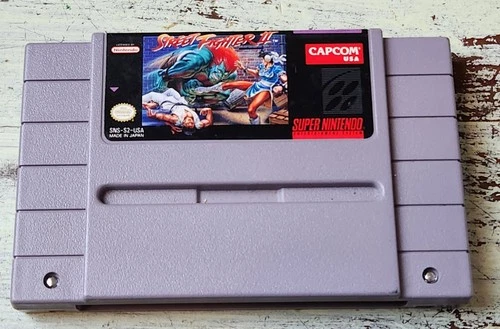 New ListingStreet Fighter II SNES Super Nintendo Authentic USA Tested Clean Label Cart