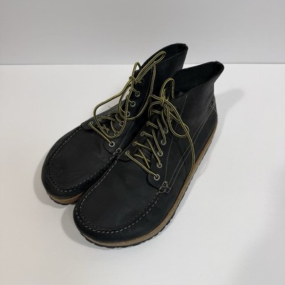 Birkenstock Marton Waxy Leather Moc Toe Boots Black EU 44 US 11 