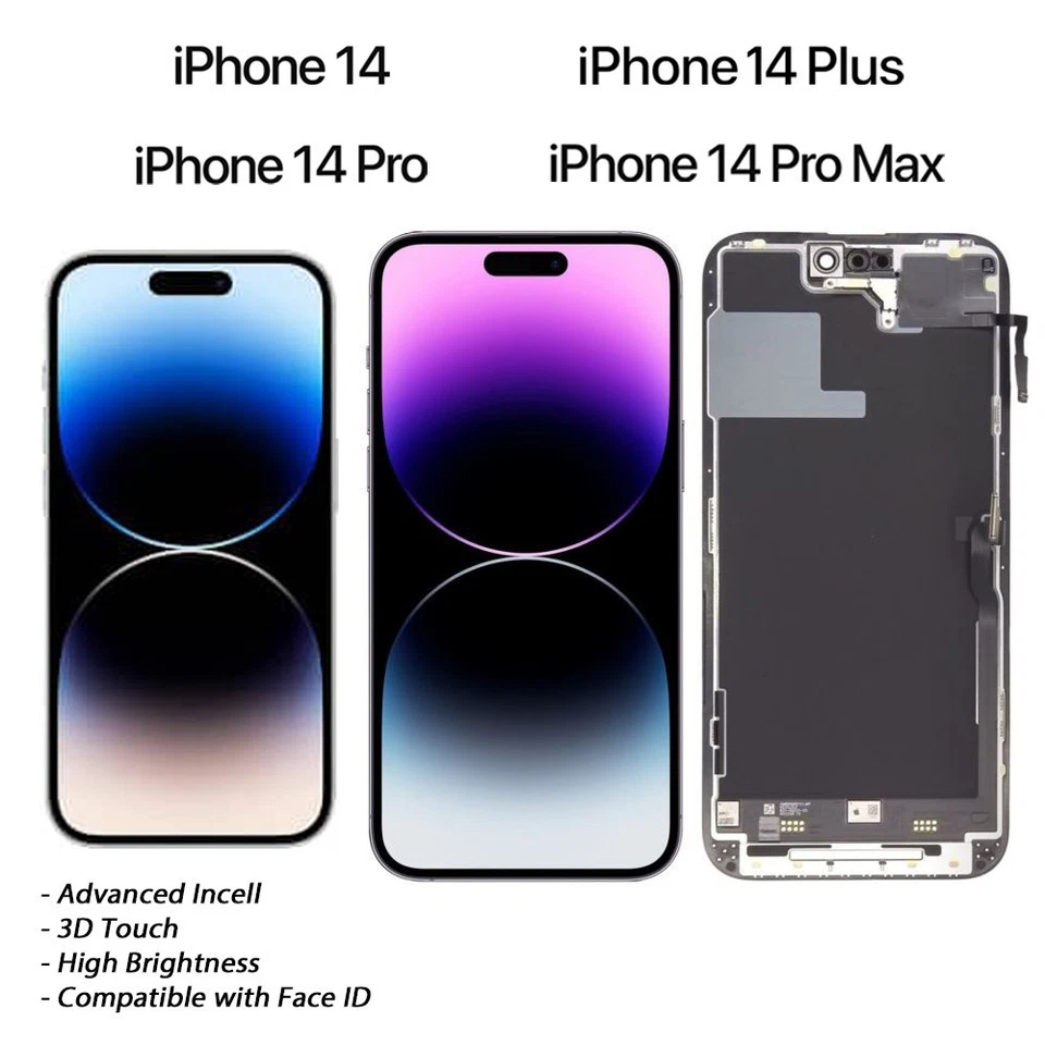 TECH REPAIR LAB iPhone 14 / 14 Plus / 14 Pro / 14 Pro Max Advanced Incell Touch Screen Replace