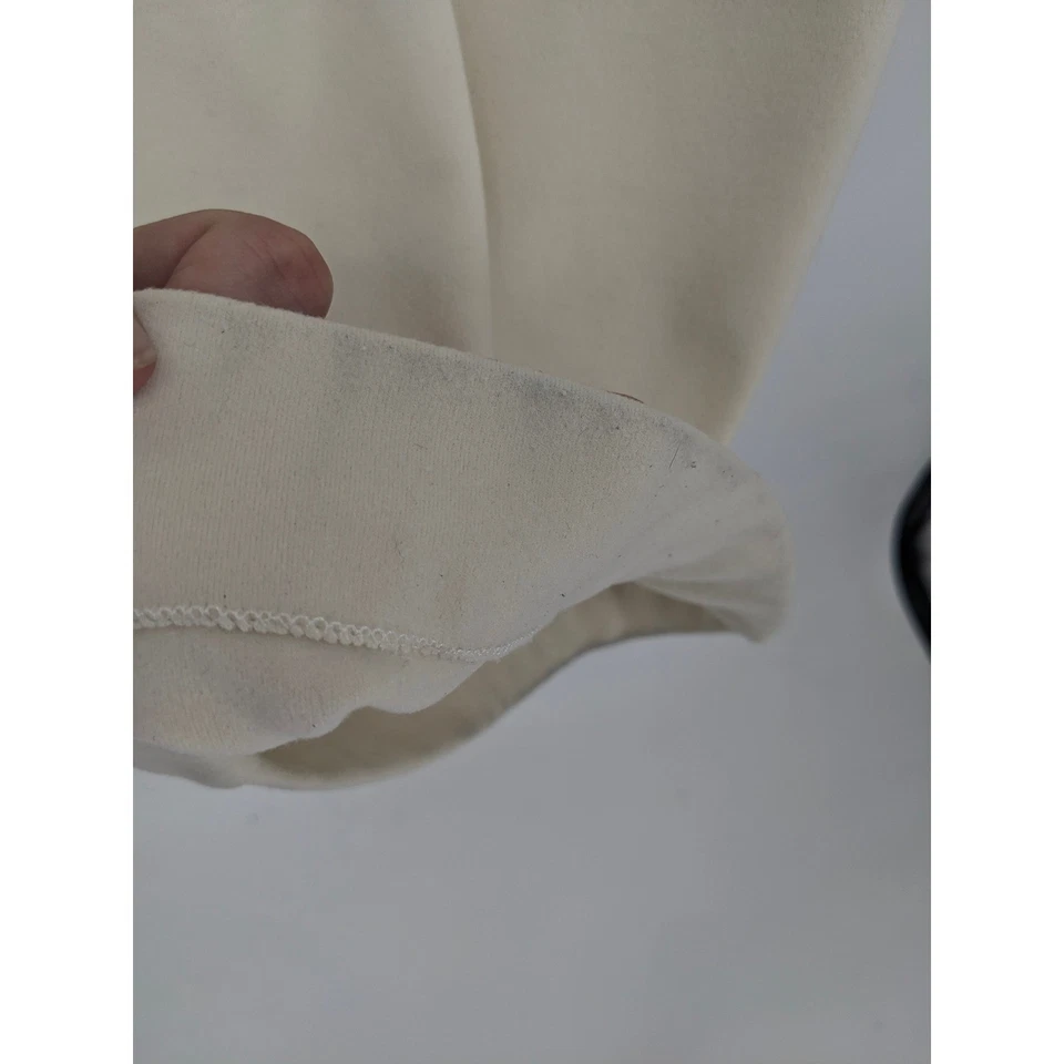 Cabi Unwind Pants Womens Large Cream Elastic Waist Wide Leg Cropped Soft Pull On - Image 3 of 4