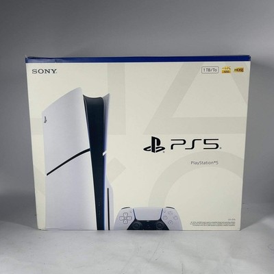 New Sony PlayStation 5 Slim Disc PS5 1TB White Console Gaming System CUH-2115A