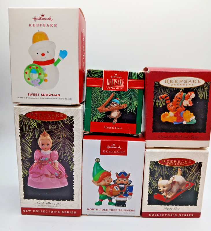 Assortment of Hallmark Keepsake/Collectors Christmas Ornaments Lot of 6 See Pics