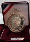 1993 Thomas Jefferson 250th Anniversary Proof Silver Dollar Coin.