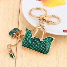 Hot Sale Rhinestone Crystal Keyring Charm Pendant Purse Key Ring Keychain G VECJ
