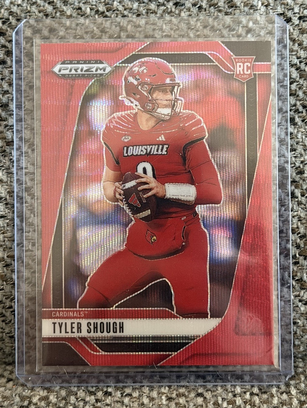 2025 Panini Prizm Draft Picks - Tyler Shough #49 Ruby Wave Prizm - NO Saints