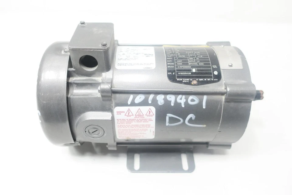 Baldor CD3433 Dc Motor 56c 0.33hp 1750rpm 90v-dc - Image 2 of 4